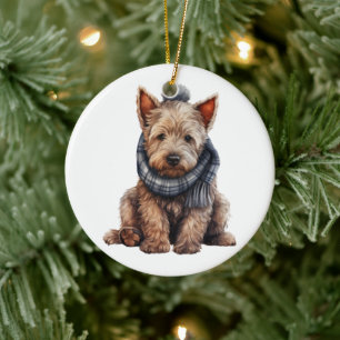Gepersonaliseerde Schotse Terrier Hond Keramisch Ornament
