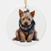 Gepersonaliseerde Schotse Terrier Hond Keramisch Ornament (Voorkant)