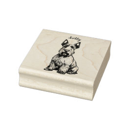 Gepersonaliseerde Schotse Terrier Rubberstempel