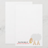 Gepersonaliseerde schrijfbenodigdheden van Kindere Briefpapier (Voorkant / Achterkant)