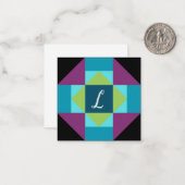 Gepersonaliseerde schuur Quilt Notitiekaartje (Voorkant / Achterkant in situ)