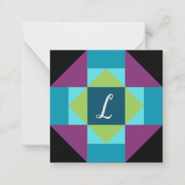 Gepersonaliseerde schuur Quilt Notitiekaartje