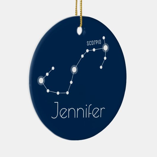Gepersonaliseerde Scorpio Constellation Ornament (Rechts)