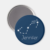 Gepersonaliseerde Scorpio Zodiac Constellation Magneet (Voorkant / Achterkant)