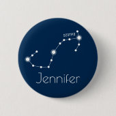 Gepersonaliseerde Scorpio Zodiac Constellation Ronde Button 5,7 Cm (Voorkant)