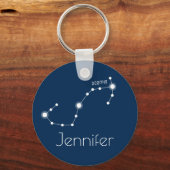 Gepersonaliseerde Scorpio Zodiac Constellation Sleutelhanger (Voorkant)