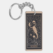 Gepersonaliseerde Scorpio Zodiac Sign Trendy Acryl Sleutelhanger (Voorkant Links)