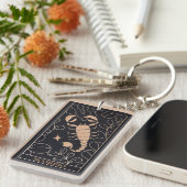 Gepersonaliseerde Scorpio Zodiac Sign Trendy Acryl Sleutelhanger (Voorkant Rechts)