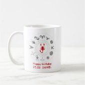 Gepersonaliseerde Scorpio Zodiac verjaardagscadeau Koffiemok (Links)