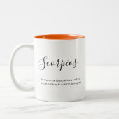 "Gepersonaliseerde Scorpios Zodiac teken en kwalit Tweekleurige Koffiemok (Links)
