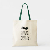 Gepersonaliseerde Scottie Dog Green Collar Tote Bag (Achterkant)