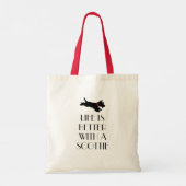 Gepersonaliseerde Scottie Dog Red Collar Tote Bag (Achterkant)