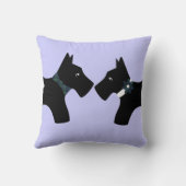 Gepersonaliseerde Scottie Dogs paar (omkeerbaar) Kussen (Achterkant)