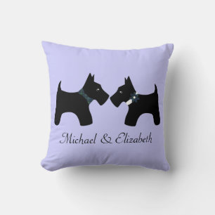 Gepersonaliseerde Scottie Dogs paar (omkeerbaar) Kussen