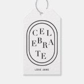 Gepersonaliseerde Scrambled "vier" cadeau label Cadeaulabel (Voorkant)