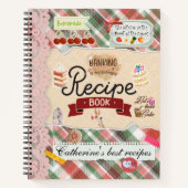 Gepersonaliseerde Scrapbooking Collage Stijl Recep Notitieboek (Voorkant)