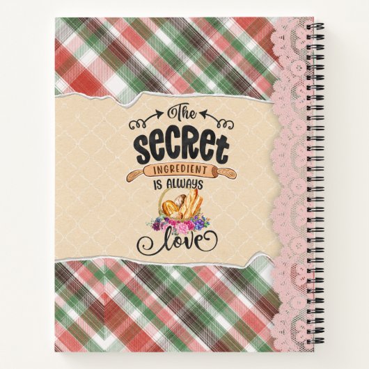 Gepersonaliseerde Scrapbooking Collage Stijl Recep Notitieboek (Achterkant)