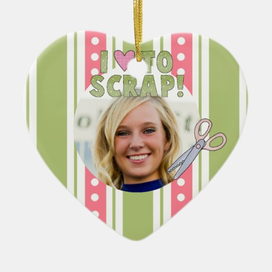 Gepersonaliseerde Scrapbooking Foto Ornament (Voorkant)