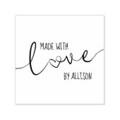 Gepersonaliseerde script belettering gemaakt met l zelfinktende stempel (Design)