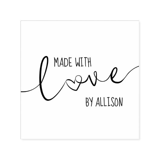 Gepersonaliseerde script belettering gemaakt met l  zelfinktende stempel (Design)