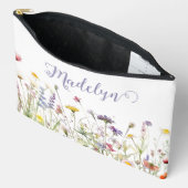 Gepersonaliseerde Script Meadow Wildflower Etui (Open)