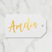 Gepersonaliseerde Script Trouwnaam Kaarten Bruidsm Cadeaulabels (Voorkant (horizontaal))