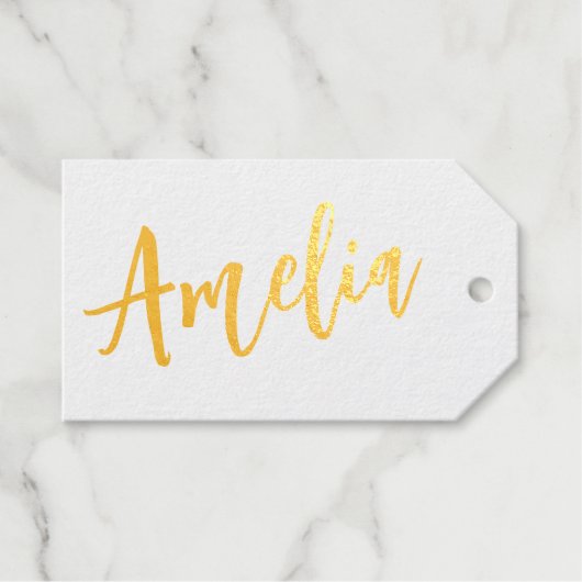 Gepersonaliseerde Script Trouwnaam Kaarten Bruidsm Cadeaulabels (Voorkant (horizontaal))