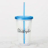 Gepersonaliseerde scriptnaam acryl drinkbeker (Voorkant)
