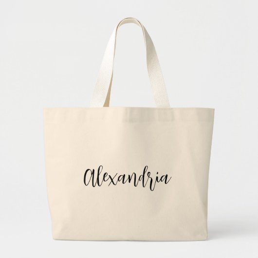 Gepersonaliseerde scriptnaam bruidsmeisje grote tote bag (Voorkant)