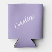 Gepersonaliseerde scriptnaam Paarse lavendelbruid Blikjeskoeler (Voorkant)