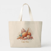 Gepersonaliseerde Seashell Canvas tas (Achterkant)