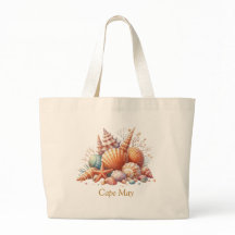 Gepersonaliseerde Seashell Canvas tas