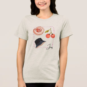 Gepersonaliseerde Seashell & Cherry Fisher-Inspire Tri-Blend Shirt