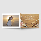 Gepersonaliseerde Seashells op het strand bruiloft Gastenboek (Volledig)