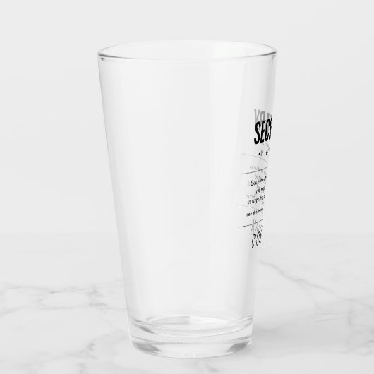 Gepersonaliseerde Secretaris Grappig Glas (Rechts)