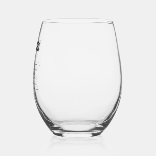 Gepersonaliseerde Secretaris Grappig Wijnglas Zonder Voet (Links)