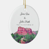 Gepersonaliseerde Sedona Arizona Wedding Keramisch Ornament (Rechts)