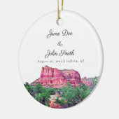 Gepersonaliseerde Sedona Arizona Wedding Keramisch Ornament (Links)