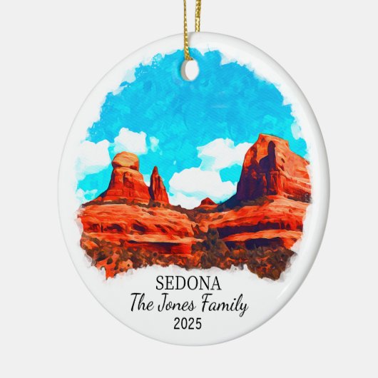 Gepersonaliseerde Sedona Ornament, Arizona State Keramisch Ornament (Links)