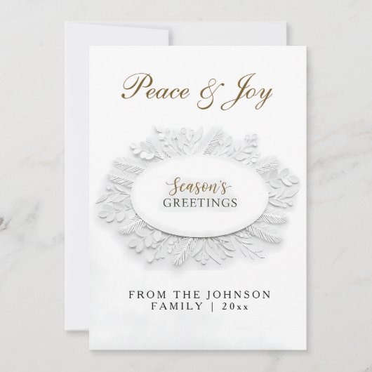 Gepersonaliseerde seizoenen Groeten Feestdagenkaart (Voorkant)