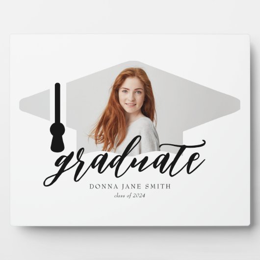 Gepersonaliseerde Senior Afstuderen Foto Afstudere Fotoplaat (Voorkant)