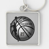 Gepersonaliseerde Senior Basketball Gift Ideeën, 4 Sleutelhanger (Voorkant)