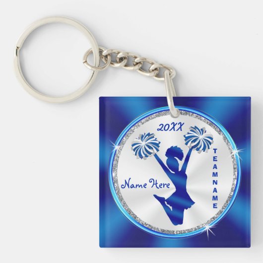 Gepersonaliseerde Senior Cheerleader Gifts, Jouw t Sleutelhanger (Voorkant)
