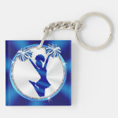 Gepersonaliseerde Senior Cheerleader Gifts, Jouw t Sleutelhanger (Achterkant)