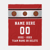 Gepersonaliseerde Senior Night Basketbal Cadeau-id Fleece Deken (Voorkant)