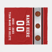 Gepersonaliseerde Senior Night Basketbal Cadeau-id Fleece Deken (Voorkant (Horizontaal))