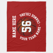Gepersonaliseerde Senior Night Gifts voor Basketba Fleece Deken (Voorkant)