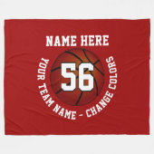 Gepersonaliseerde Senior Night Gifts voor Basketba Fleece Deken (Voorkant (Horizontaal))
