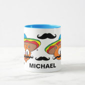 Gepersonaliseerde senor Gato Handlebar Mustache Mok (Midden)