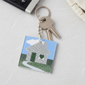 Gepersonaliseerde Sentimental Home Quotes met hart Sleutelhanger